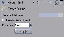 Настройка инструмента Create Outline
